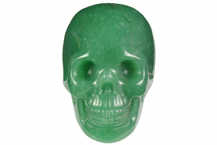 Realistic, Polished Green Aventurine Skull #116446